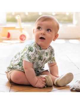 Conj. Pantalon Corto Y Camisa Verde Para Bebe Niño