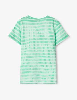 Camiseta Name it Tie-dye Verde Kids Niño