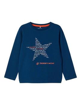Camiseta Name It Estrella Azul Mini Niño