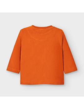 Camiseta Mayoral M/l Mochila Naranja Bebe Niño