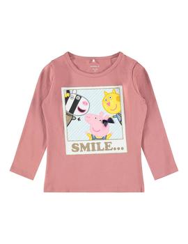 Camiseta Name it Peppa Pig Rosa Para Niña