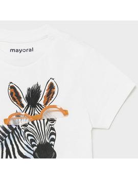Camiseta Mayoral  M/c 'play' Cebra Blanco Para Bebé Niño