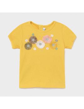 Camiseta Mayoral  M/c Canale Mostaza Para Bebé Niña