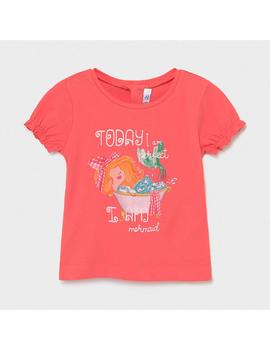 Camiseta Mayoral Sirena Coral Para Bebé