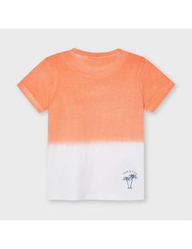 Camiseta Mayoral  M/c Dip Dye Apricot Para Niño