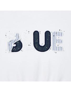 Camiseta Mayoral  M/c Aplique Blue Tinta Para Niña