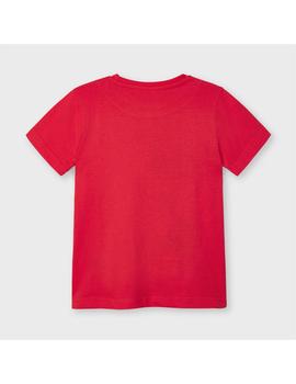 Camiseta Mayoral  M/c lentejuelas Cyber Red Para Niño