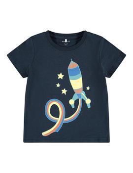 Camiseta Name it Cohete Marino Para Niño