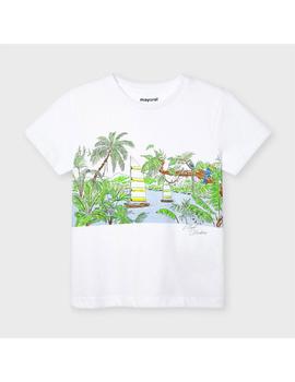 Camiseta Mayoral Selva Blanca Para Niño