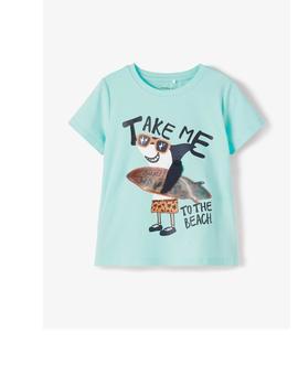 Camiseta Name it Tiburón Azul Para Niño