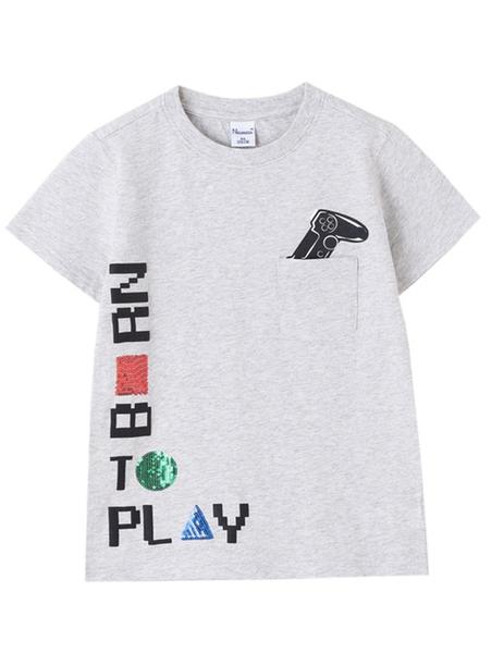 Camiseta Newness Gris Play Para Niño