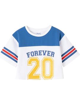 Camiseta Newness Forever Azul Para Niña