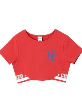 Camiseta Newness Love Roja Para Niña