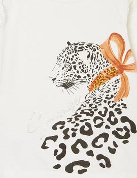 Camiseta Mayoral Tigre Crudo Para Chica