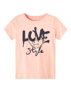 Camiseta Name it Love Rosa Para Niña