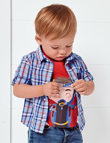 maduro cartel amistad Camisa Mayoral Cuadros Lavanda Para Bebé