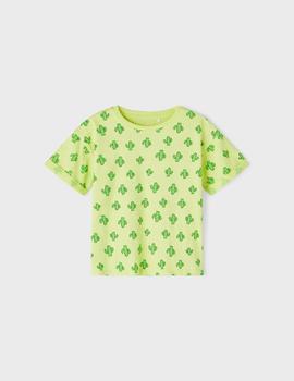 Camiseta Name it Cactus Verde Para Niño