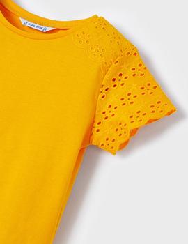 Camiseta Mayoral Naranja Para Niña