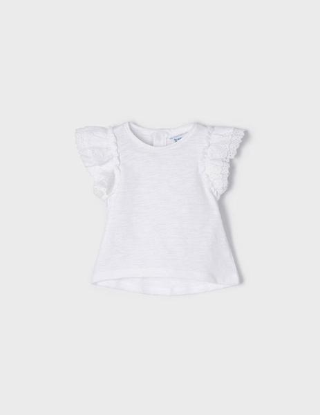Camiseta Mayoral Básica Blanca Para Bebé Niña