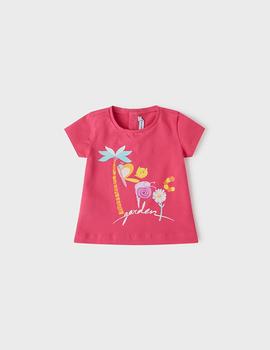 Camiseta Mayoral  M/c Magenta Para Bebé Niña