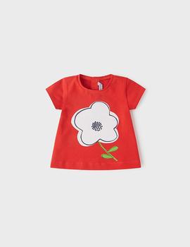 Camiseta Mayoral  M/c Carmin Para Bebé Niña