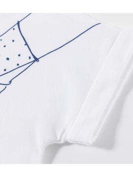 Camiseta Newness Zapatillas Corta Blanca Para Niña