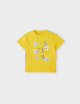 Camiseta Mayoral M/c 'besties' Amarillo Para Bebé
