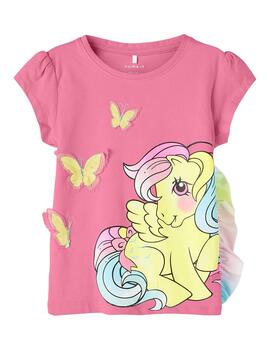Camiseta Name it Litte Pony Rosa Para Niña