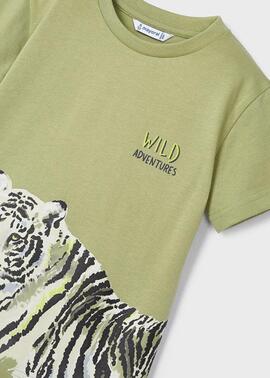 Camiseta Mayoral M/C Wild Kiwi Para Niño