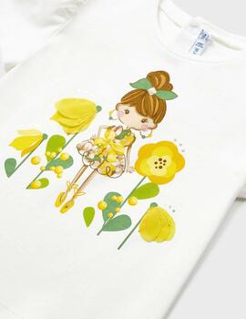 Camiseta Mayoral M/C Bco-Mimosa Para Bebè