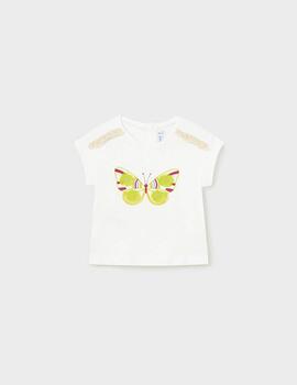 Camiseta Mayoral m/c Mariposa Para Bebè