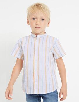 Camisa Mayoral Rayas Naranja Para Niño