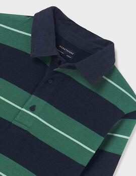 Polo Mayoral Rayas Verde Para Niño