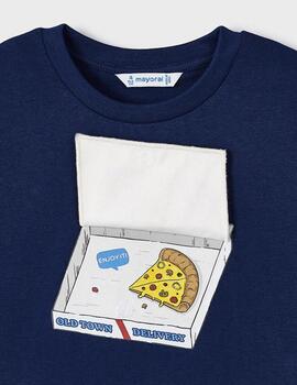 Camiseta Mayoral Pizza Tinta Para Niño