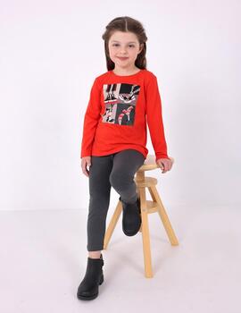 Camiseta Mayoral Zapatos Rojo Para Niña