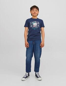 Camiseta  Jack Jones M/C  Marino Para Niño