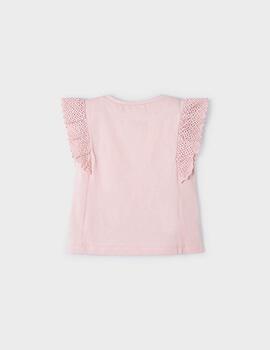 Camiseta Mayoral Perforada Rosa Para Niña