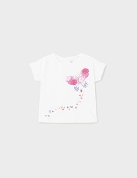 Camiseta Mayoral Mariposa Blanca Para Bebé