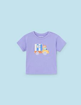 Camiseta Mayoral Perrito Lila Para Bebé