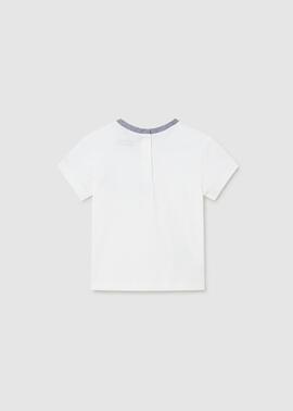Camiseta Mayoral Bolsillo Blanca Para Bebé