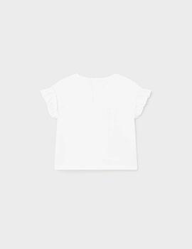 Camiseta Mayoral M/C Muñecas Blanca Para Bebè