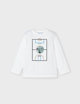 Camiseta Mayoral Pelota Crudo Para Niño