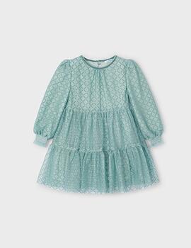 Vestido Mayoral Tul Fantasia Jade Para Niña