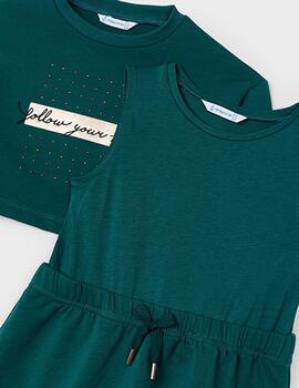 Vestido Mayoral Dos Piezas Verde Para Niña