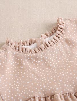 Vestido Dadati Estrellas Rosa Para Niña