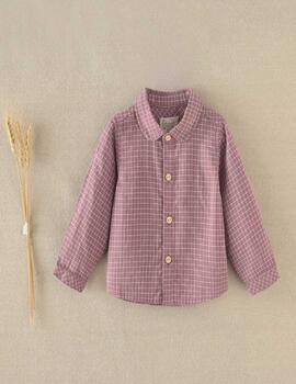 Camisa Dadaty Cuadros Morada Para Bebè Niño