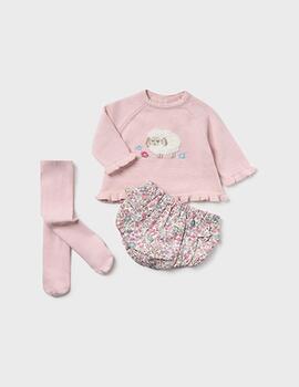 Conjunto Mayoral Culotte Jersey Rosa Para Bebé