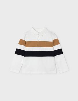 Polo Mayoral M/L Color Blok Nata Para Niño