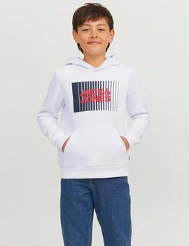 Sudadera Jack Básica Blanca Para Niño