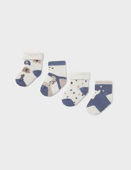 Set De 4 Calcetines Mid Blue Para Bebè